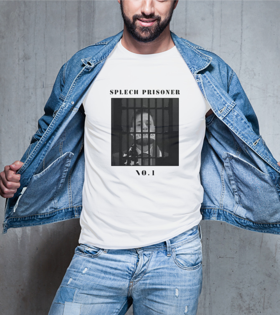 Speech Prisoner No.1 Censored Behind Bars T-Shirt