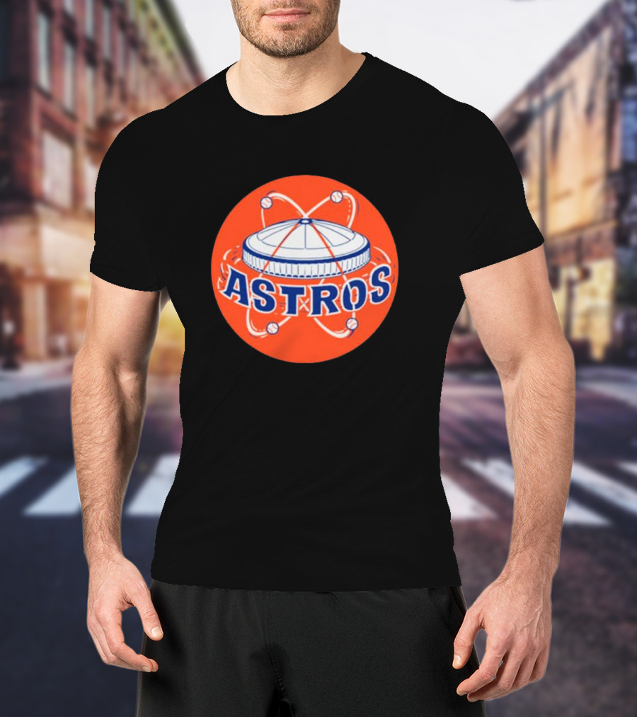 Astros Houston Baseball Retro Dome Circle T-Shirt