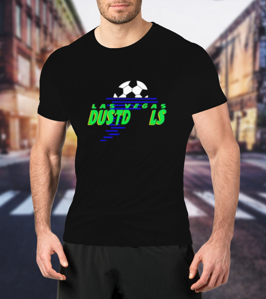 Las Vegas Dustdevils Soccer Team Retro Style Soccer Ball T-Shirt