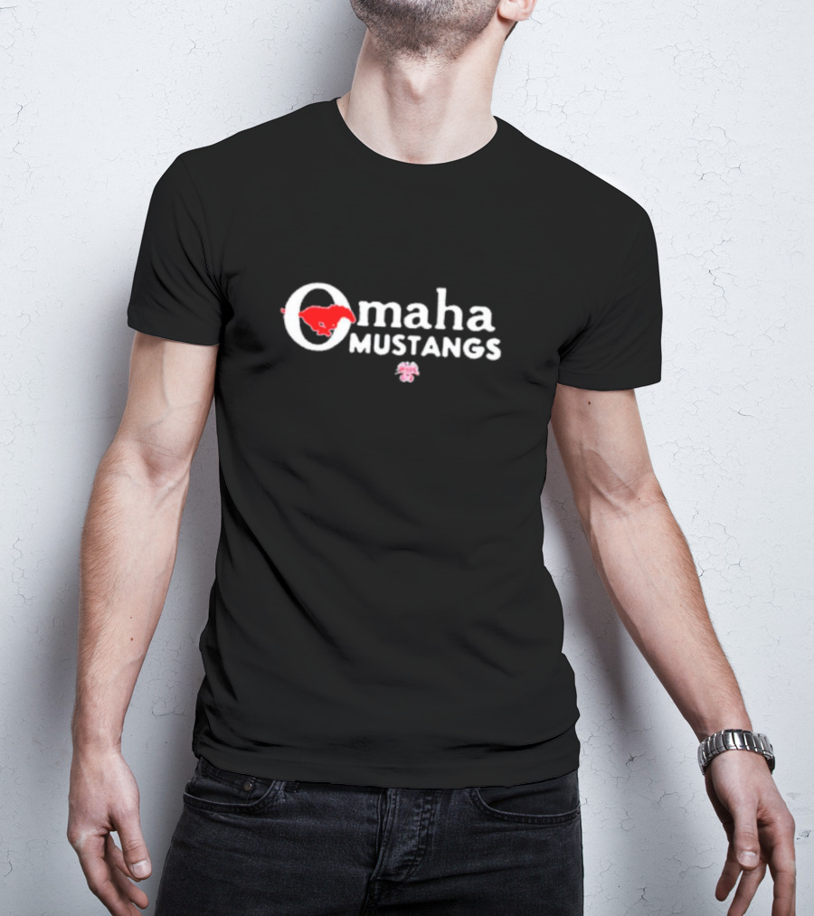 Omaha Mustangs Red Bull Head T-Shirt