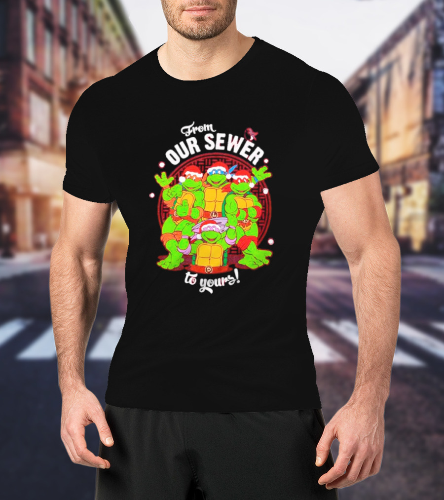 Teenage Mutant Ninja Turtles From Our Sewer To Yours Pizza Party Circular T-Shirt