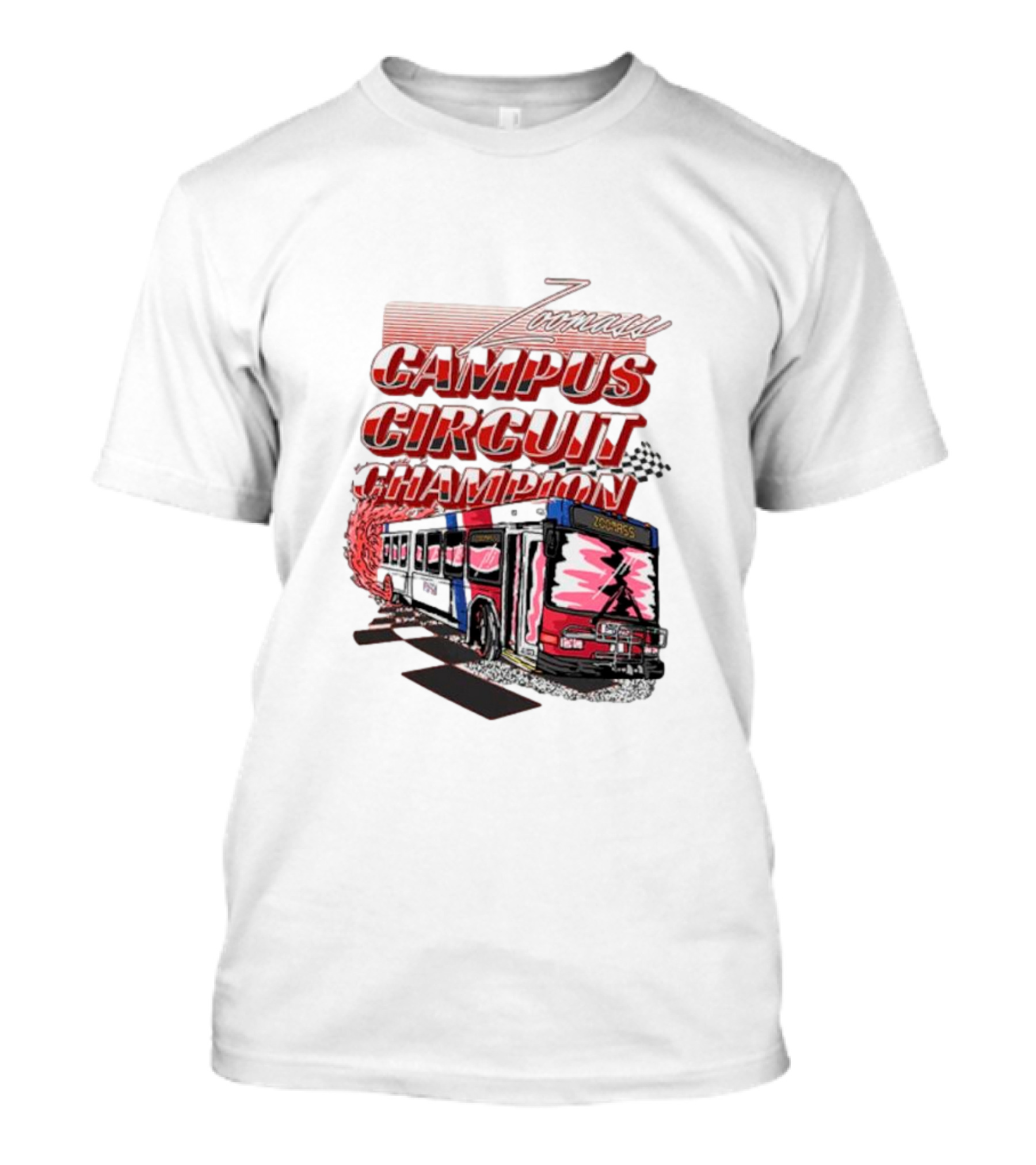 Zoomass Campus Circuit Champion Vintage Bus Racing T-Shirt
