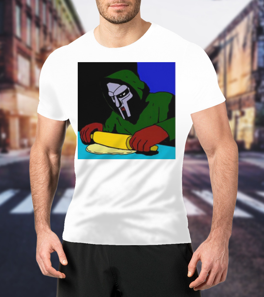Mf Doom Bistro Rolling Dough Masked Chef Scene T-Shirt