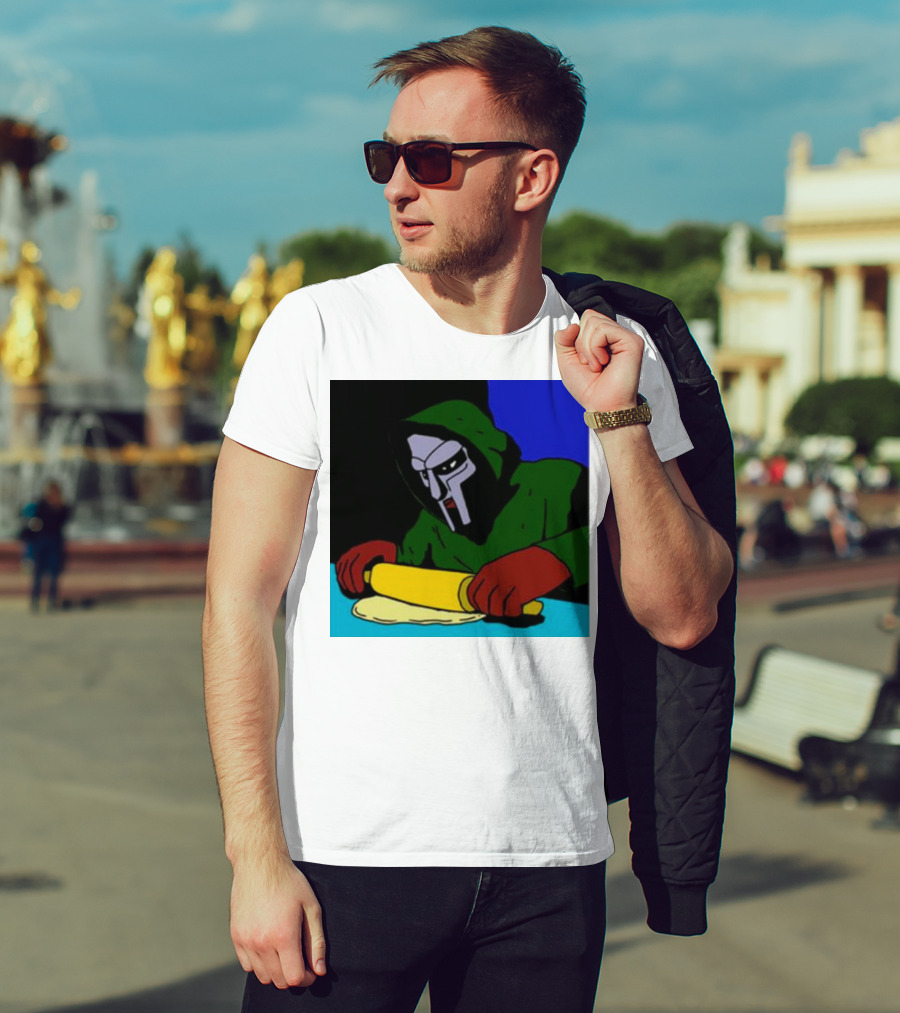 Mf Doom Bistro Rolling Dough Masked Chef Scene T-Shirt