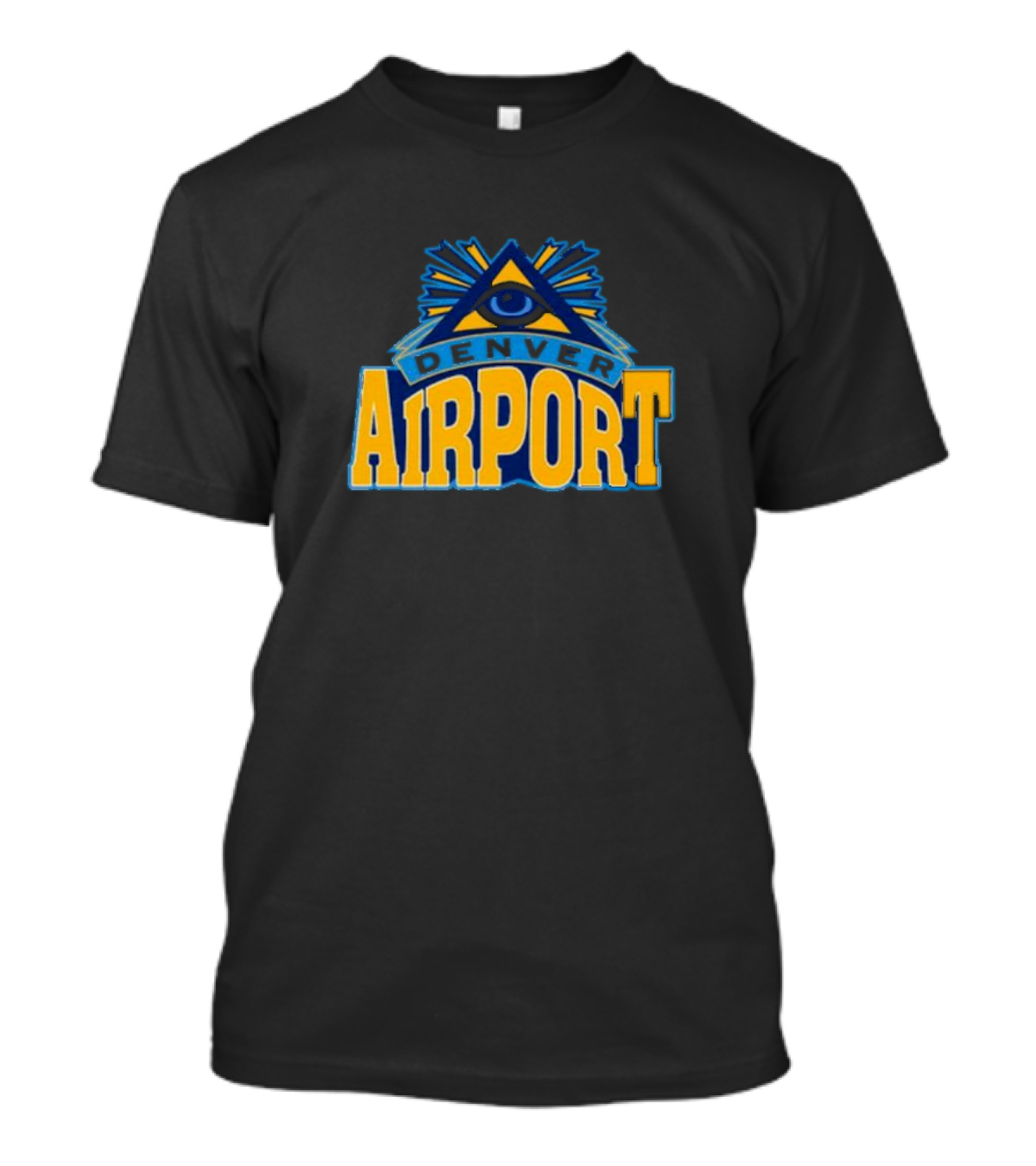 Denver Airport Illuminati Eye Pyramid T-Shirt
