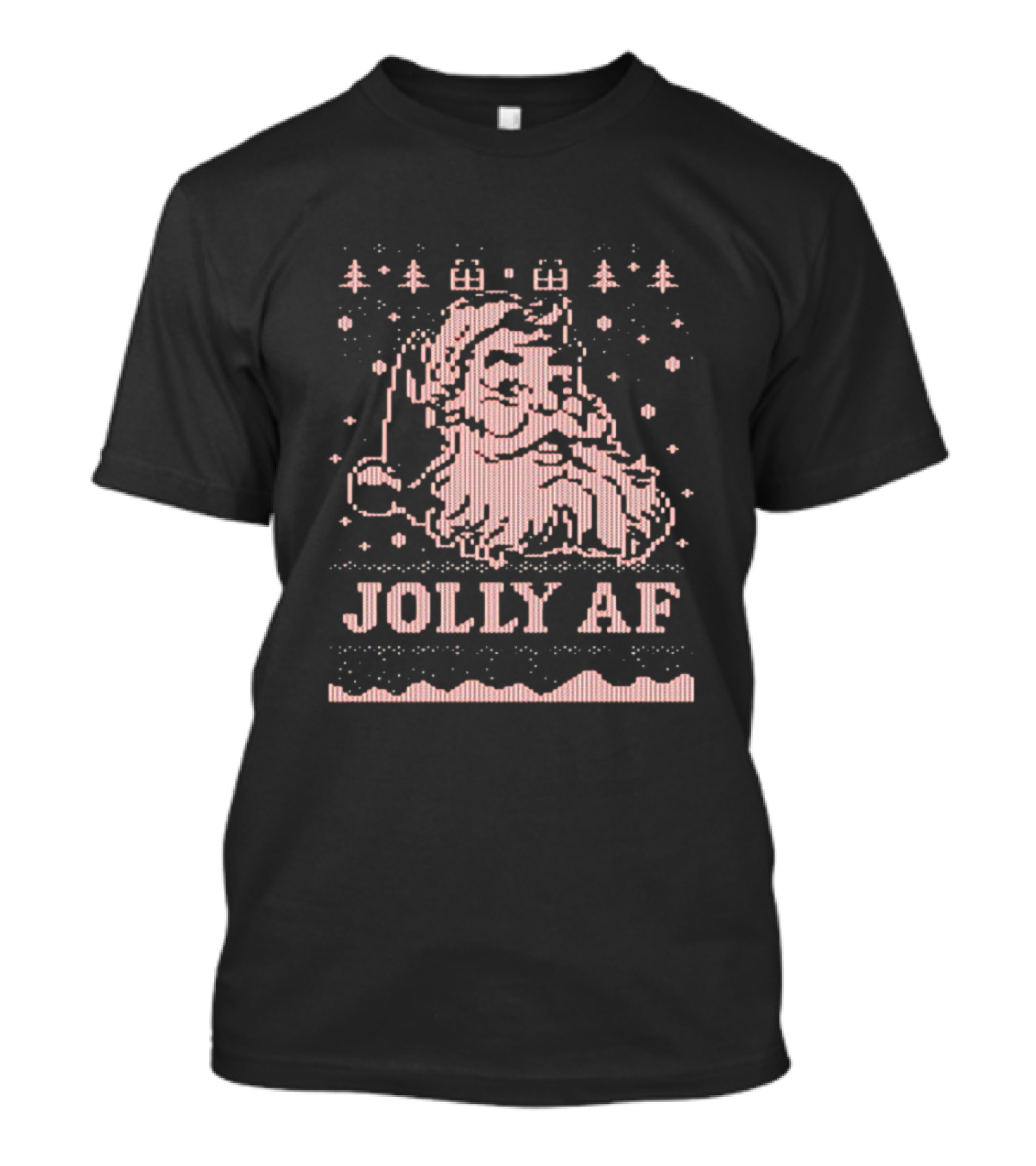 Santa Jolly AF Christmas Ugly T-Shirt