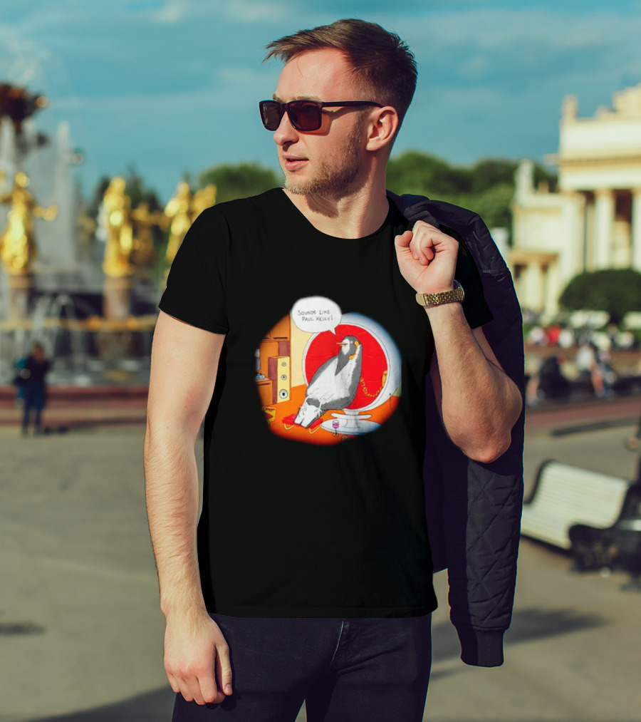 Sounds Like Paul Kelly Penguin Listening To Music In Modern Room T-Shirt