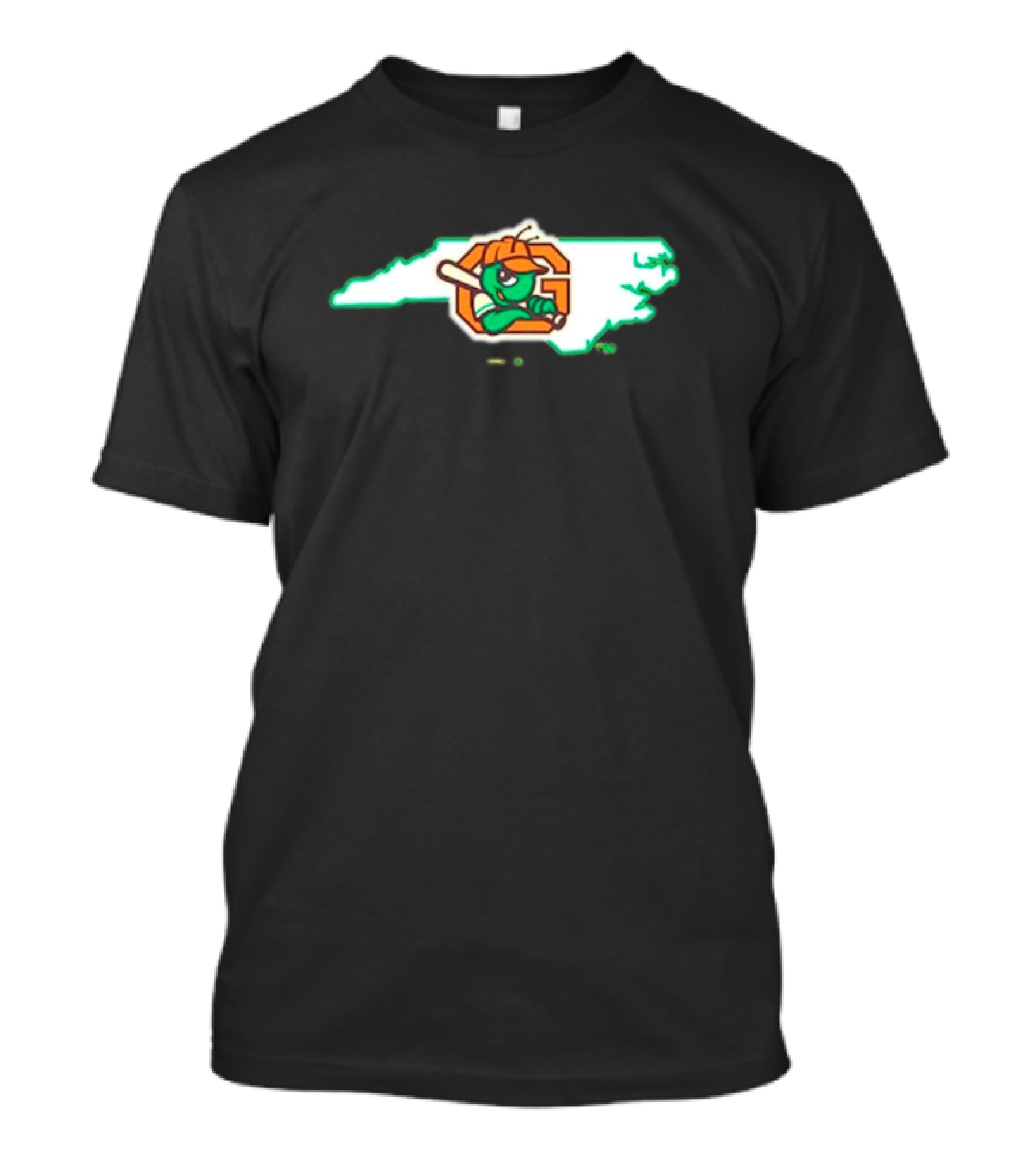 Greensboro Grasshoppers 2024 North Carolina Vantage Stat Logo Baseball T-Shirt