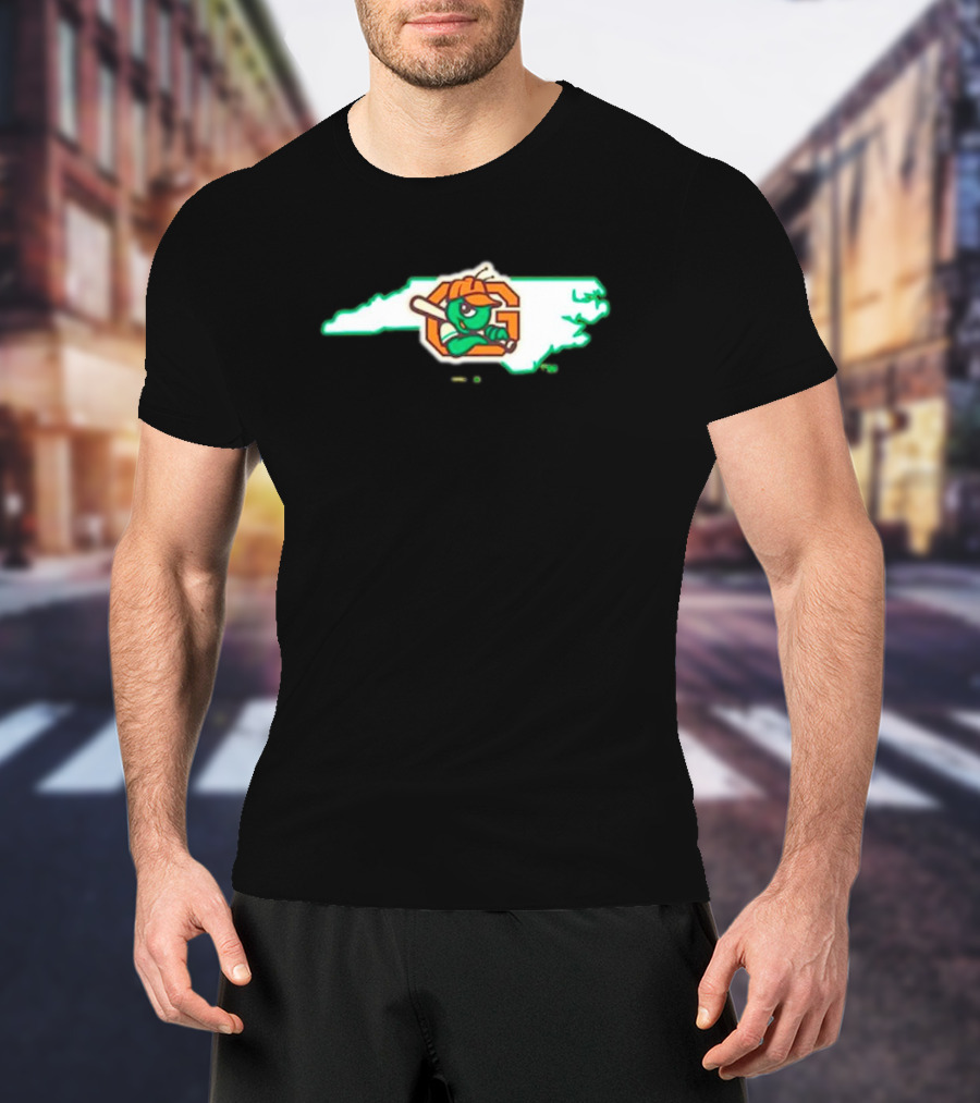 Greensboro Grasshoppers 2024 North Carolina Vantage Stat Logo Baseball T-Shirt