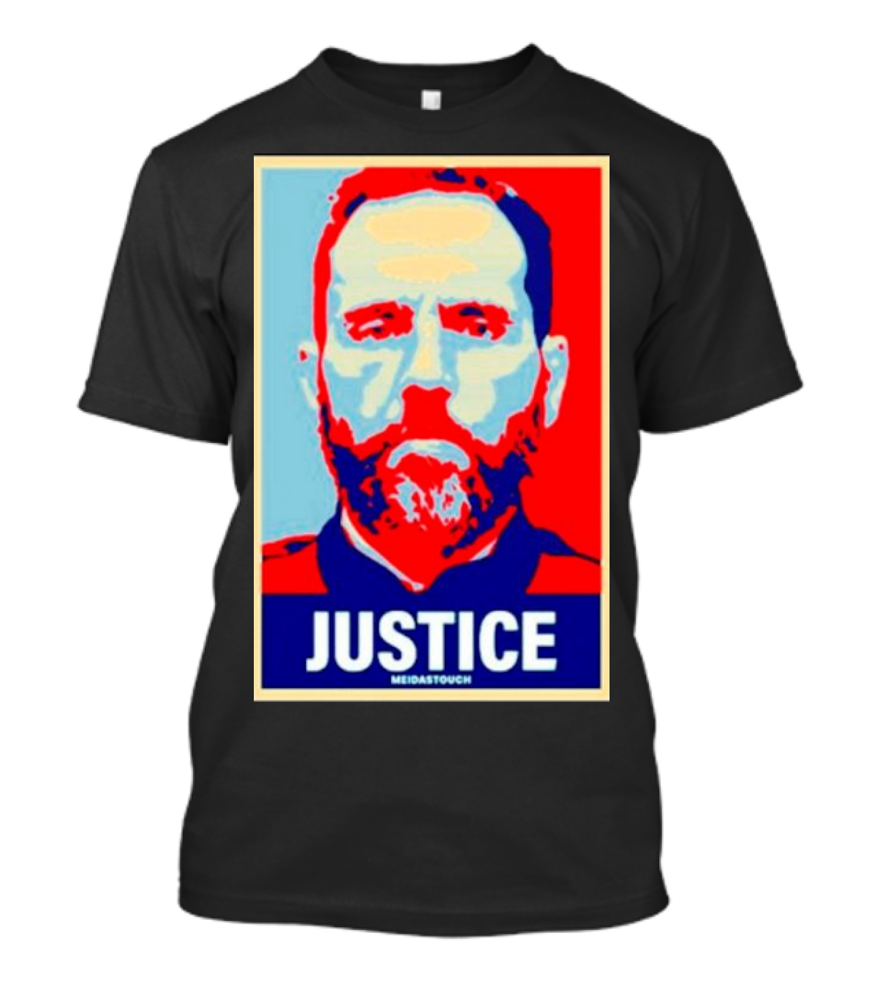 Justice Poster Style Image With MediasTouch Text T-Shirt