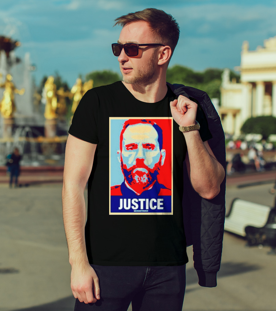 Justice Poster Style Image With MediasTouch Text T-Shirt