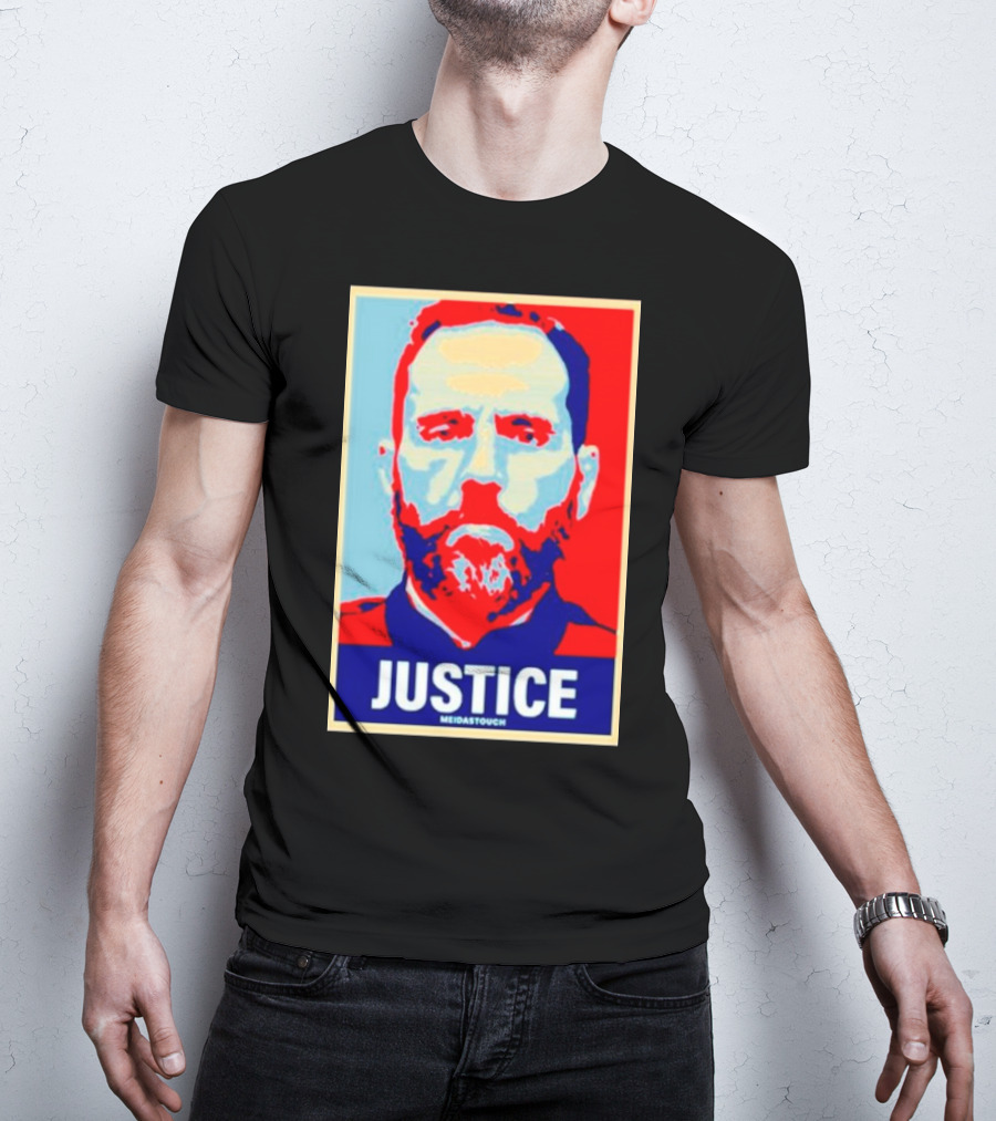 Justice Poster Style Image With MediasTouch Text T-Shirt