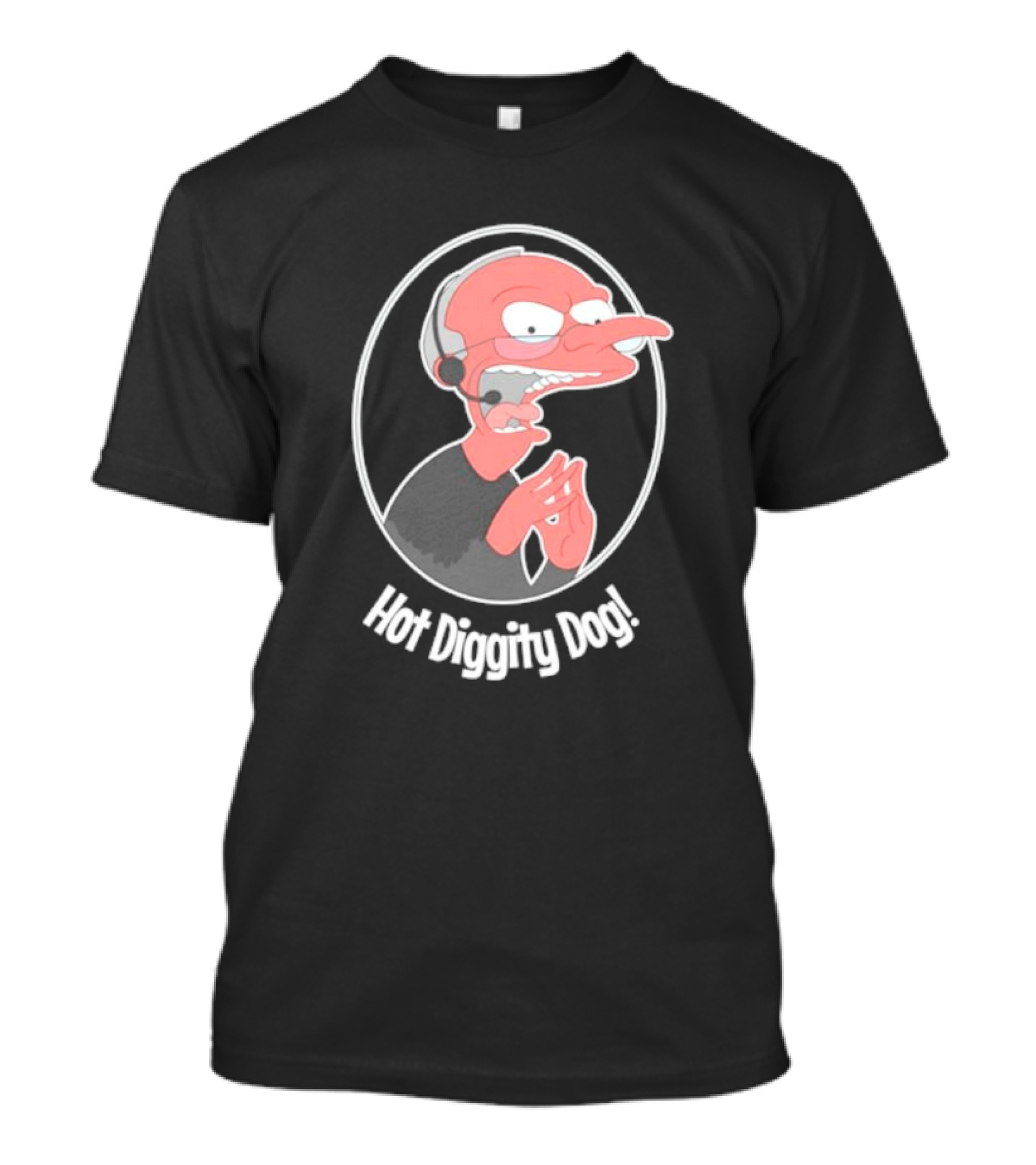 Hot Diggity Dog Mr. Brennan Cartoon Character Iconic T-Shirt