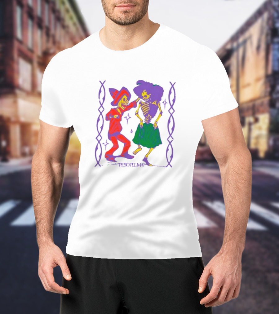 Peso Pluma Calacas Bailando Skeletons In Dance T-Shirt