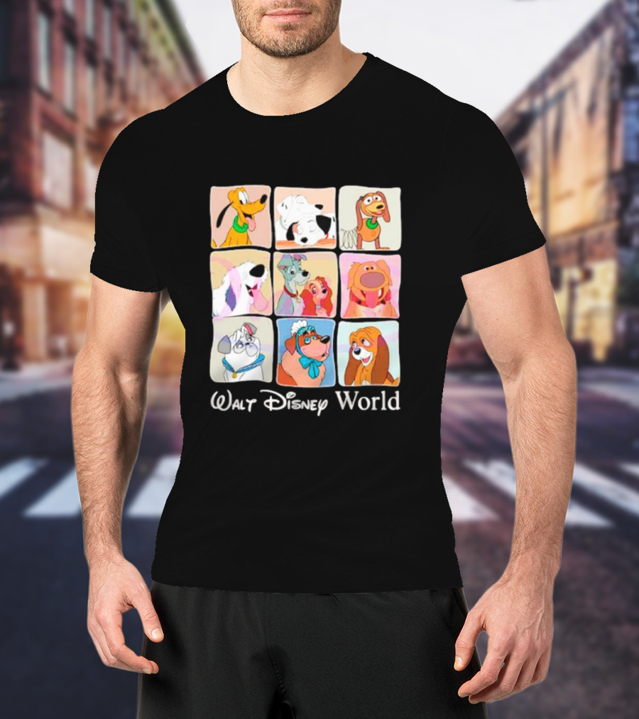 Walt Disney World Classic Cartoon Dogs Compilation T-Shirt