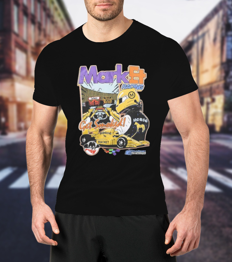 Mark4 Racing Get Smoked Horse Racing Movement T-Shirt