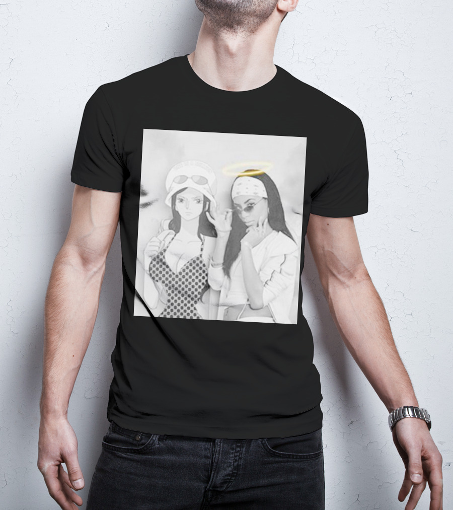 Aaliyah X Nico Robin One Piece Halo Bandana Duo T-Shirt