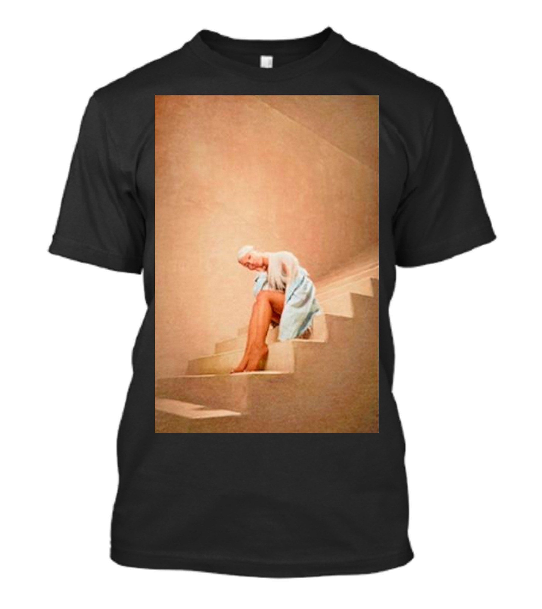 Ariana Grande Staircase Poster Style Sitting On Steps T-Shirt