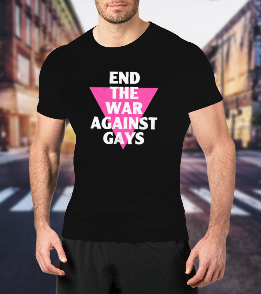 End The War Against Gays Pink Triangle T-Shirt