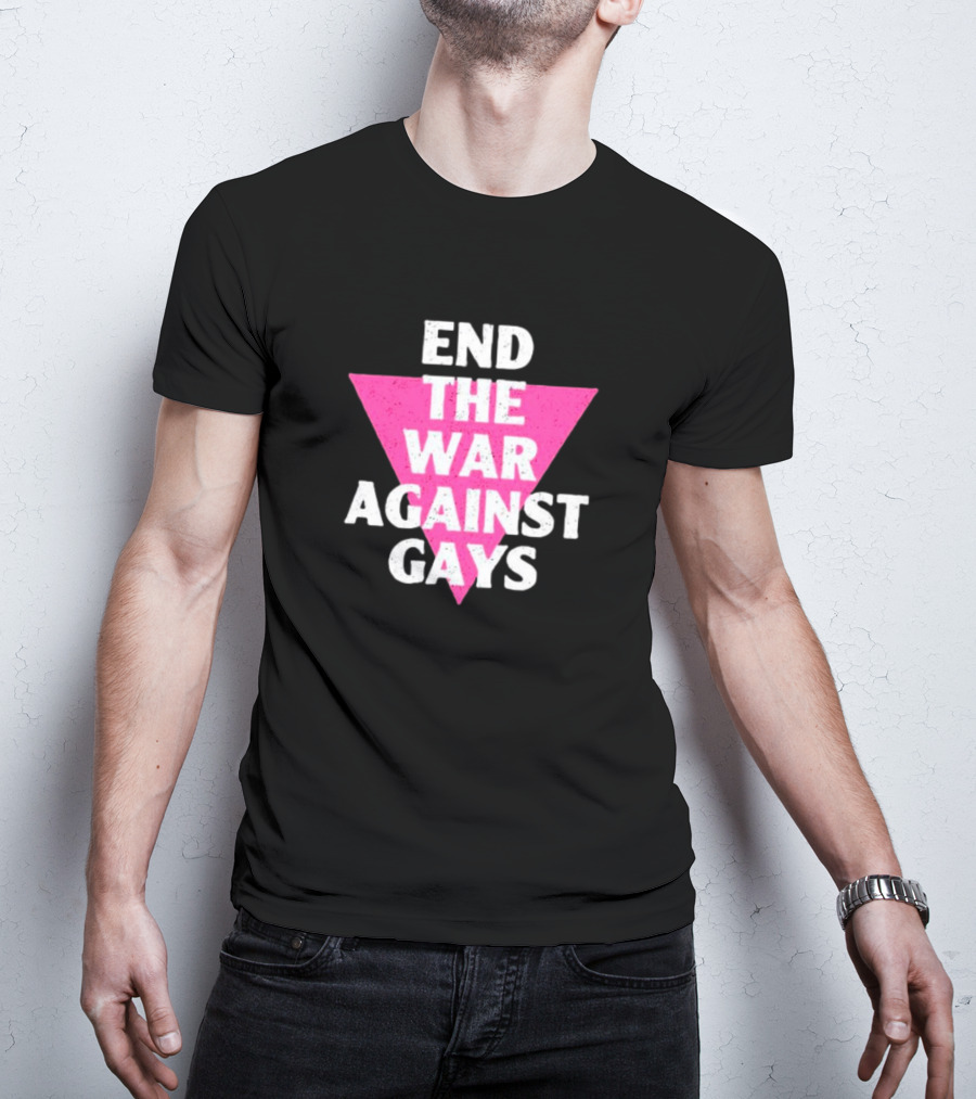 End The War Against Gays Pink Triangle T-Shirt