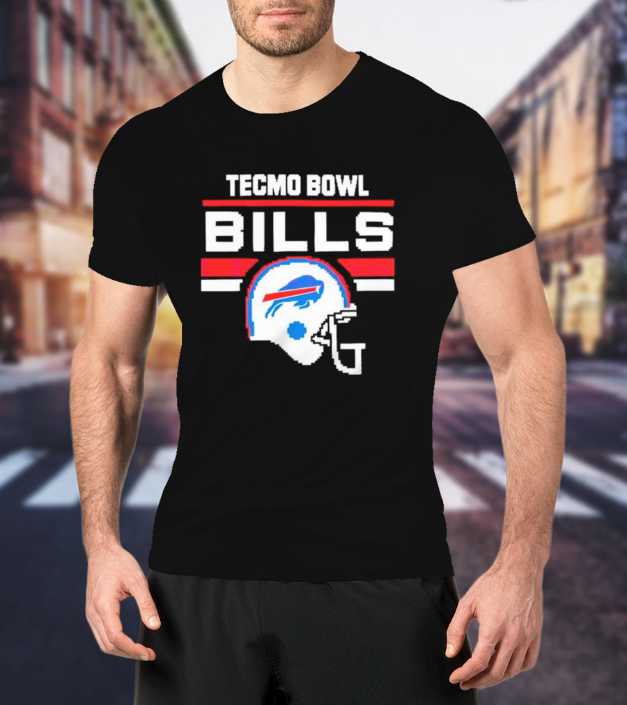Tecmo Bowl Buffalo Bills Helmet NFL Football T-Shirt