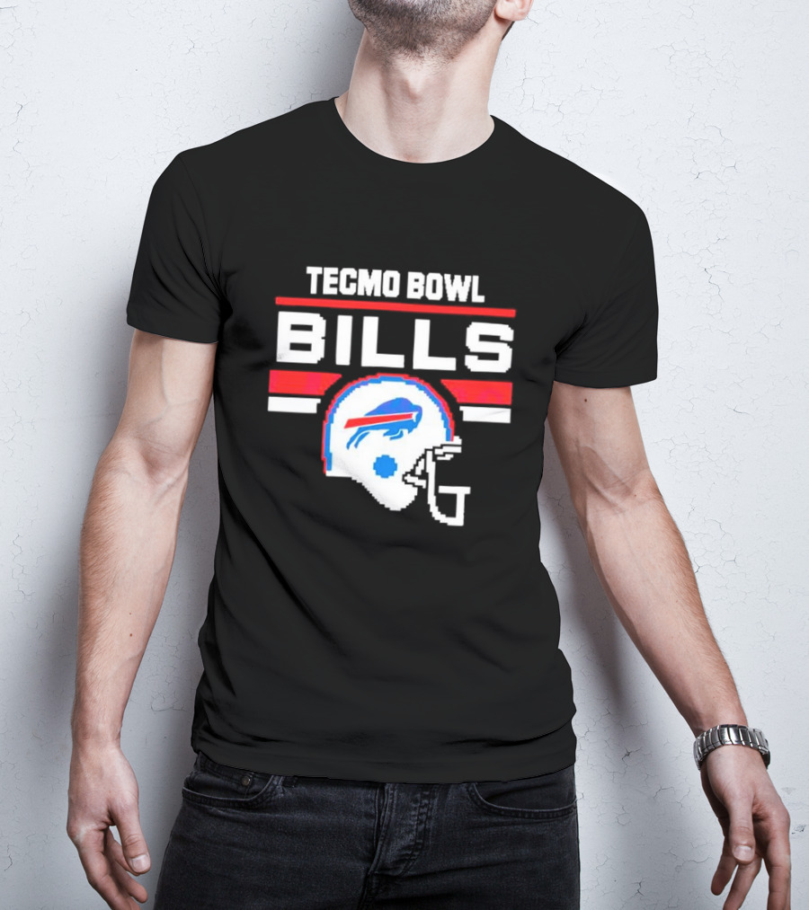 Tecmo Bowl Buffalo Bills Helmet NFL Football T-Shirt