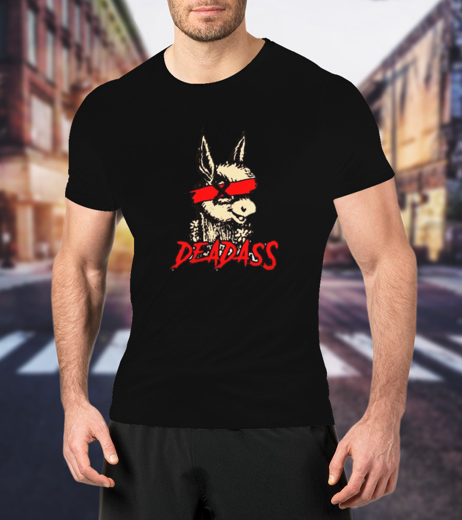 Deadass Donkey Red Blindfold T-Shirt