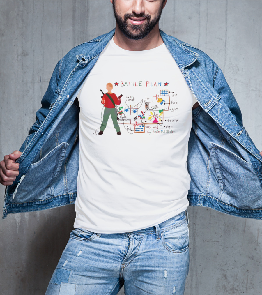 Home Alone Battle Plan Ice Fire Glue Feathers T-Shirt