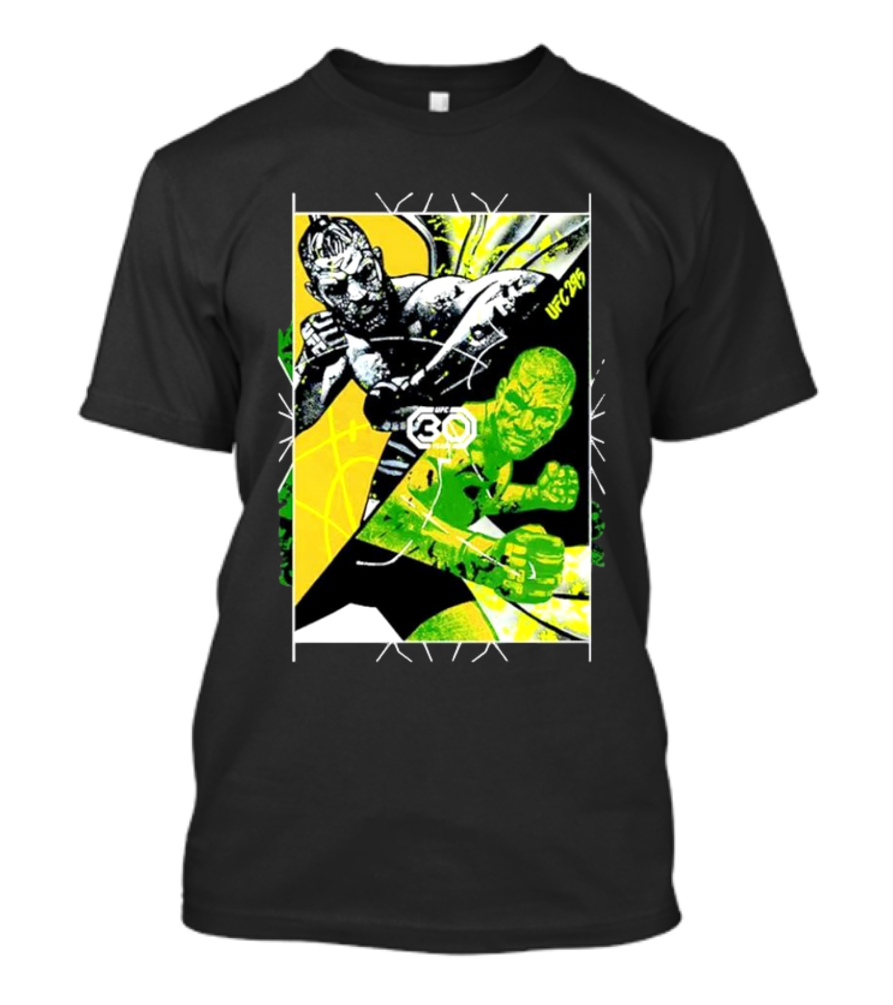 UFC 295 Artist Series Men’s 30th Anniversary Fighters Dynamic Action T-Shirt
