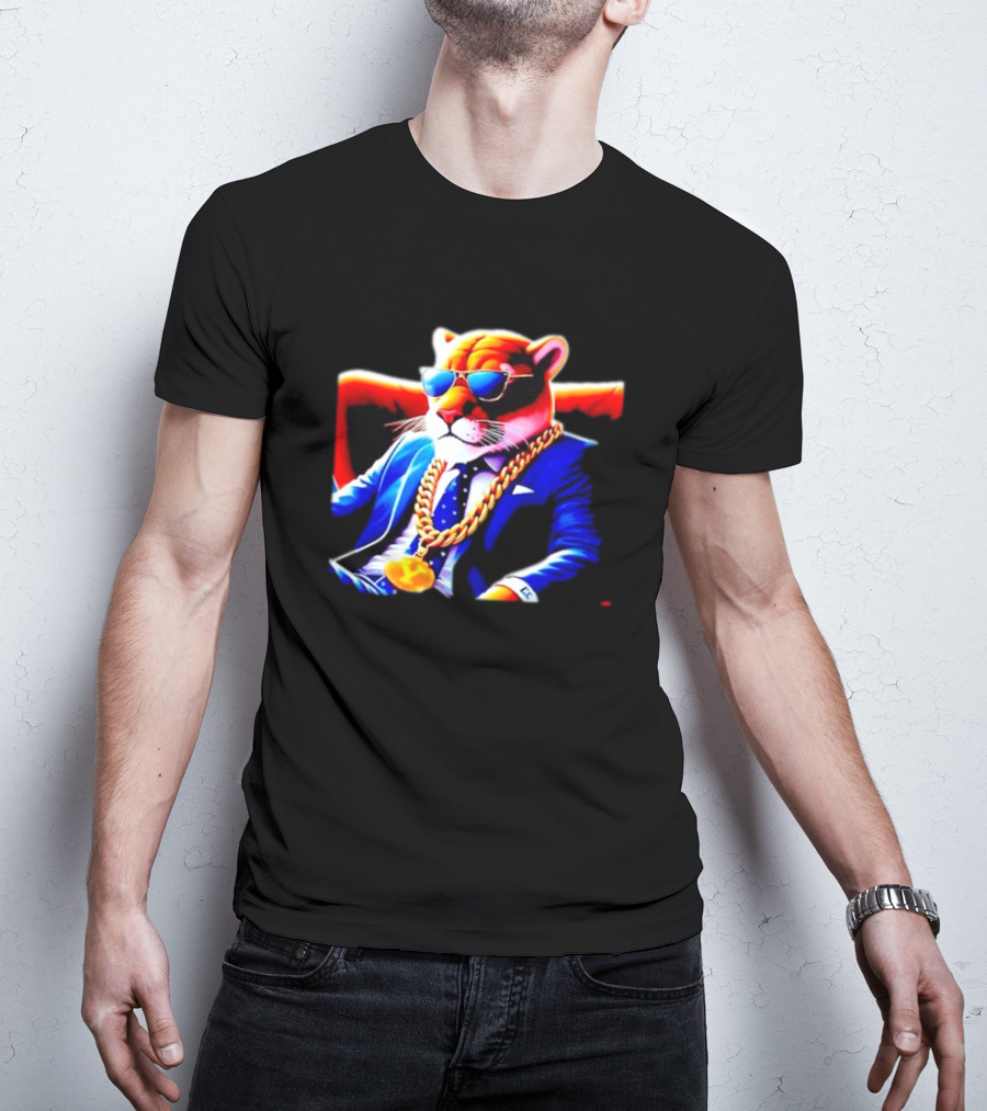 Og Cosmo Cougar BYU Chain Sunglasses Suit T-Shirt