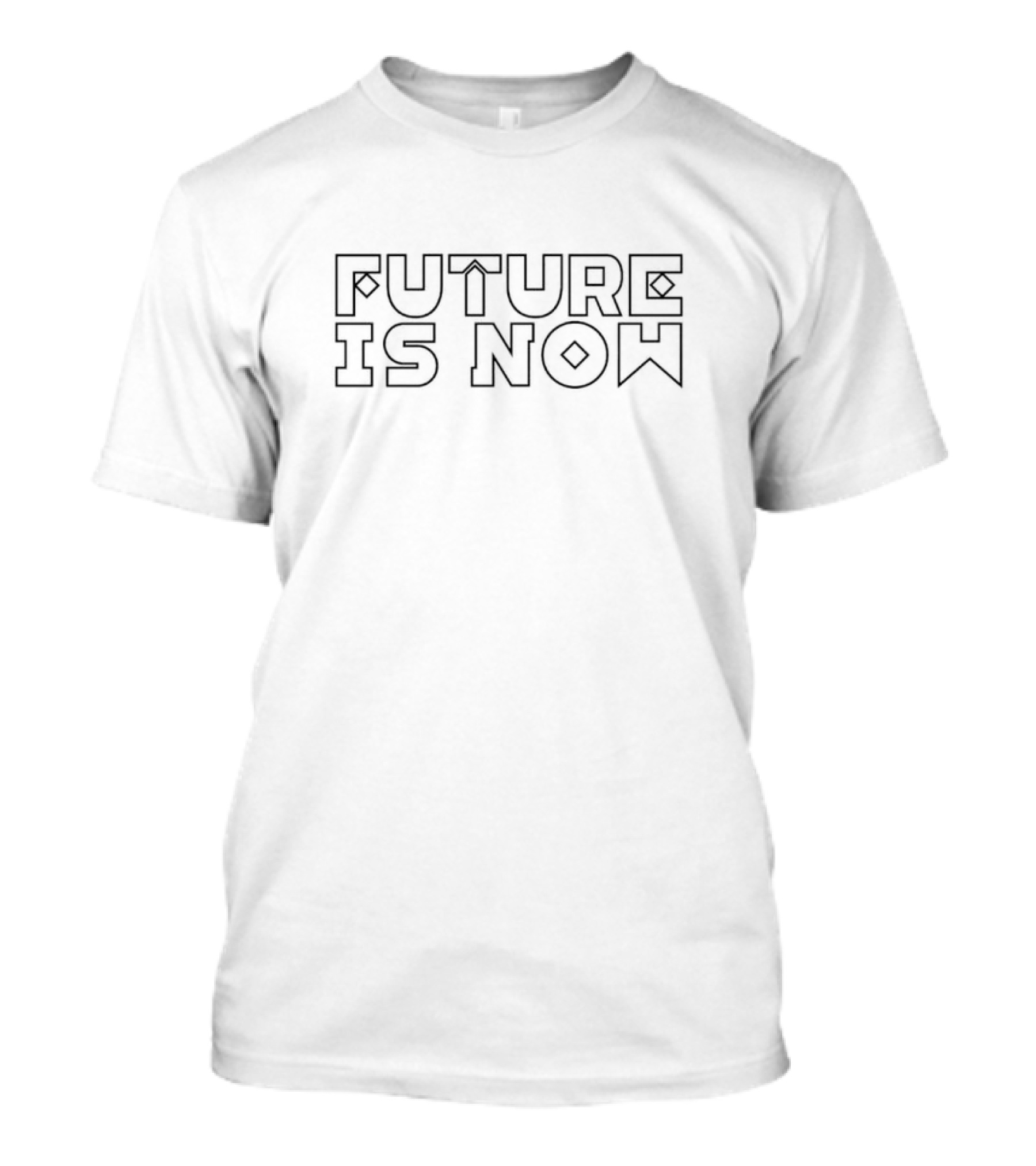 Future Is Now Geometric Lettering T-Shirt