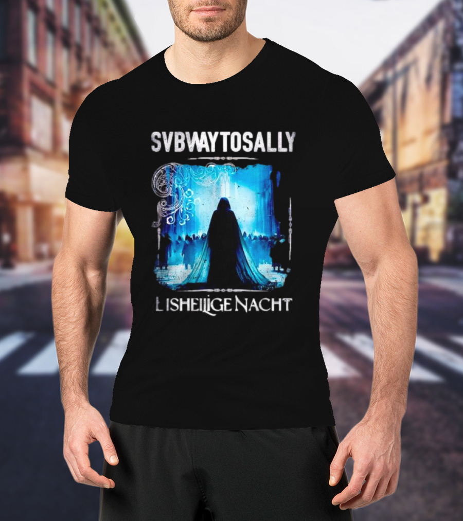 Subway To Sally Eisheilige Nacht Gothic Concert Imagery Blue Silhouette Mystical T-Shirt