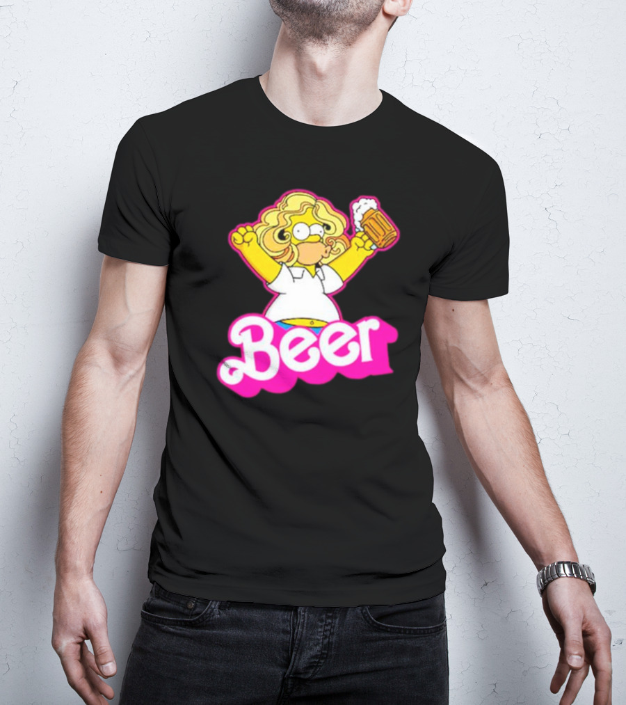 Beerbie Homer Simpson Beer Barbie T-Shirt