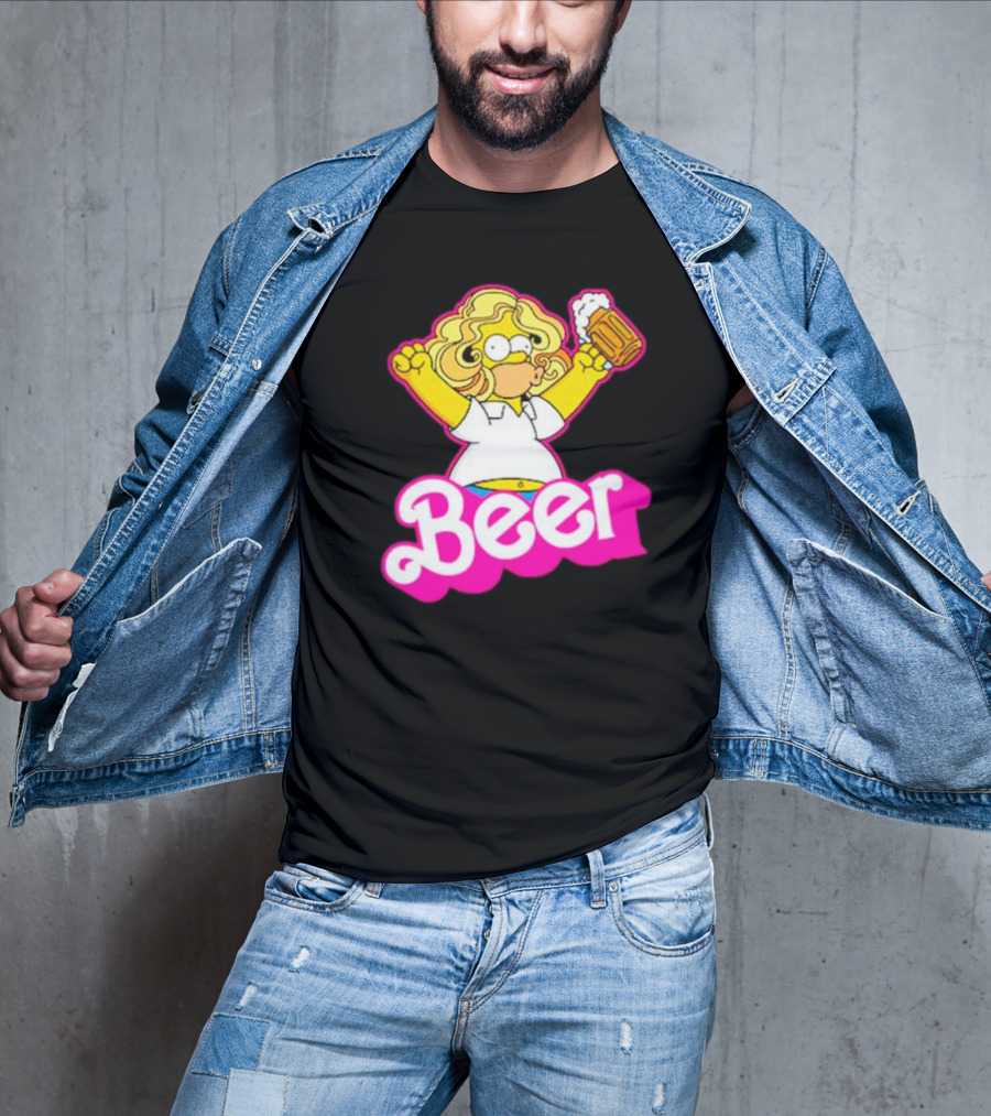 Beerbie Homer Simpson Beer Barbie T-Shirt
