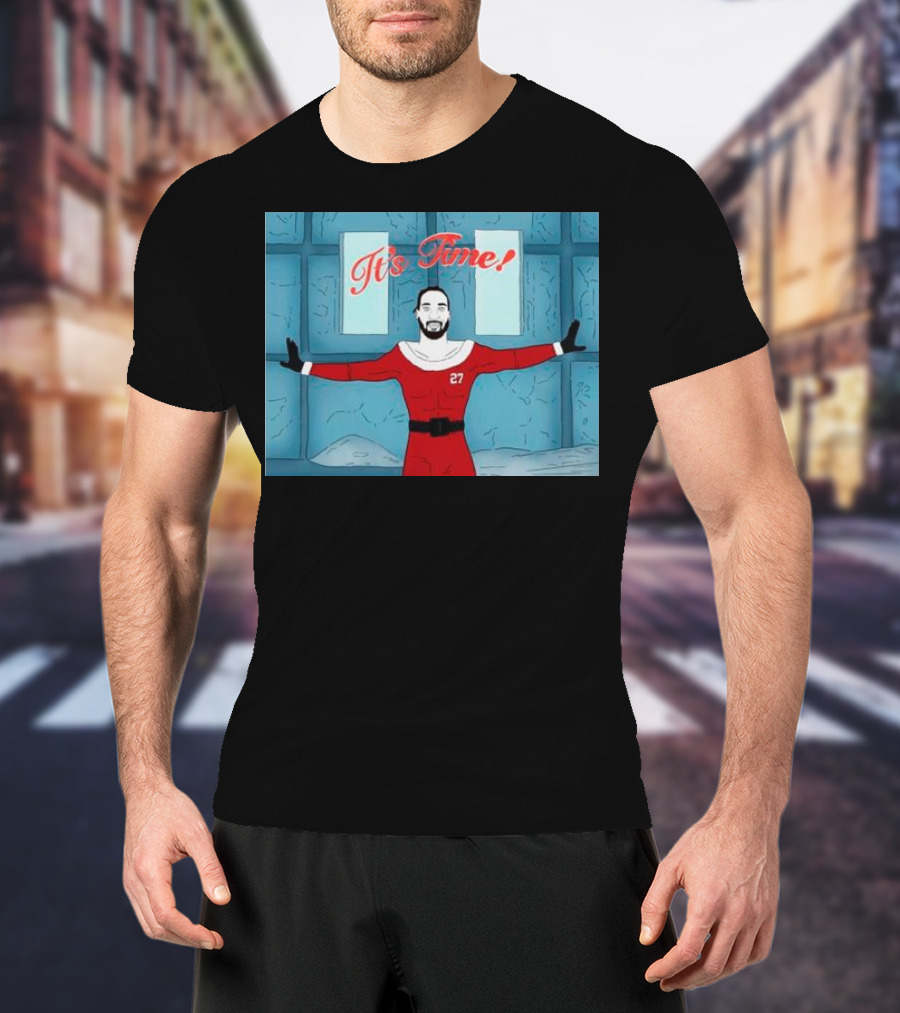 Dontae Johnson Santa It's Time In Red Suit With Number 27 T-Shirt