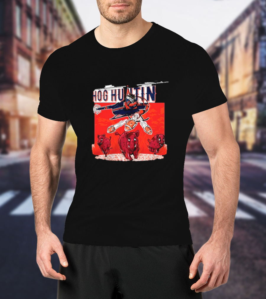 Auburn Tigers Hog Huntin Vs. Arkansas Razorbacks Football Showdown T-Shirt