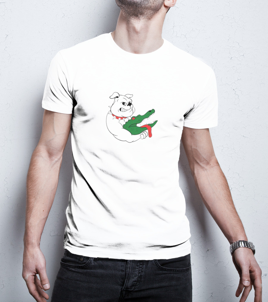 Choke-Out Ga Bulldog Holding Crocodile T-Shirt