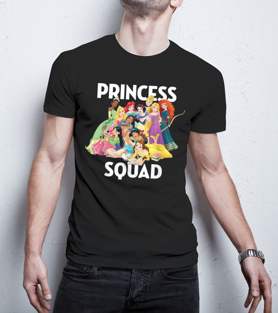 Disney Princess Squad Ensemble With Classic Animated Royal Characters T-Shirt