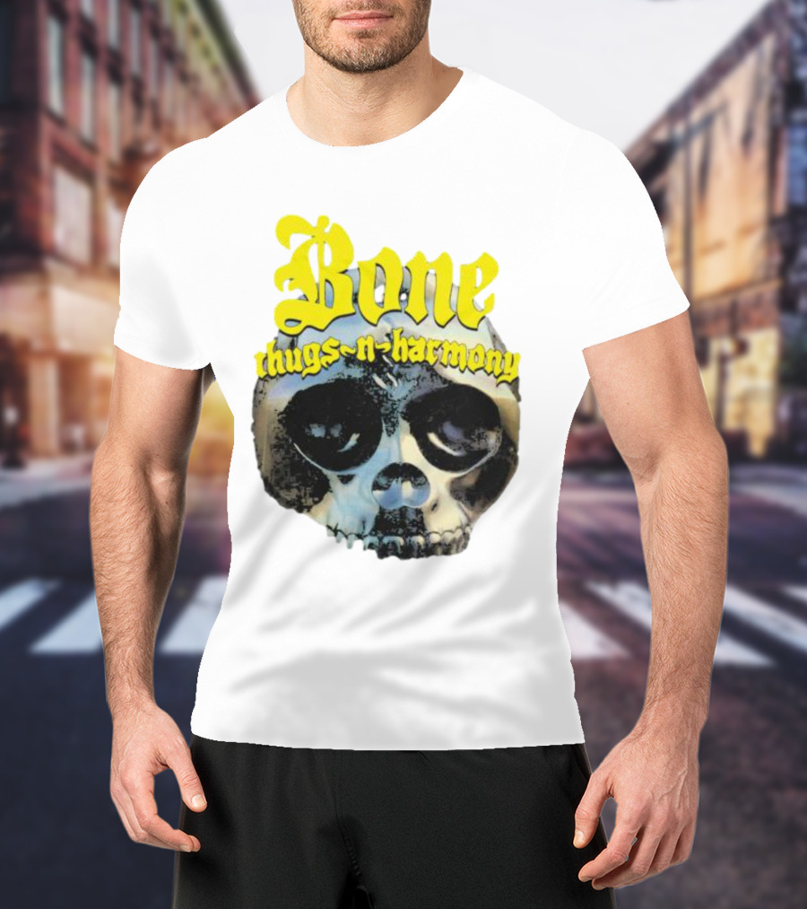 Los Angeles Lakers Bone Thugs-N-Harmony Thuggish Ruggish Skull T-Shirt