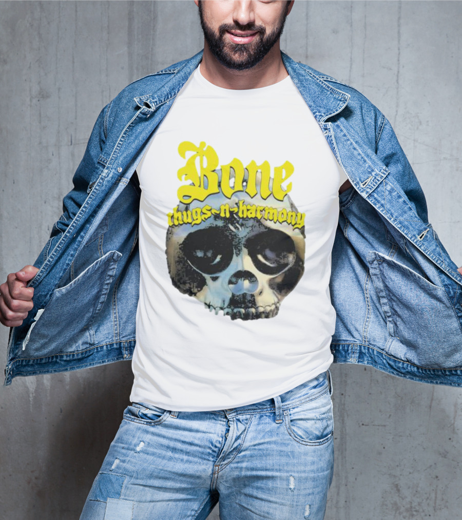 Los Angeles Lakers Bone Thugs-N-Harmony Thuggish Ruggish Skull T-Shirt
