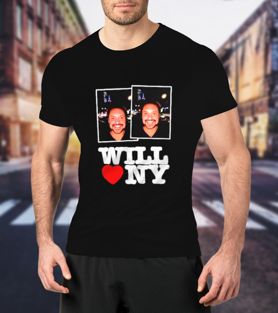 WILL ❤️ NY Double Photo Smiling Face T-Shirt