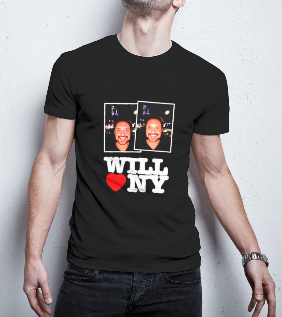 WILL ❤️ NY Double Photo Smiling Face T-Shirt