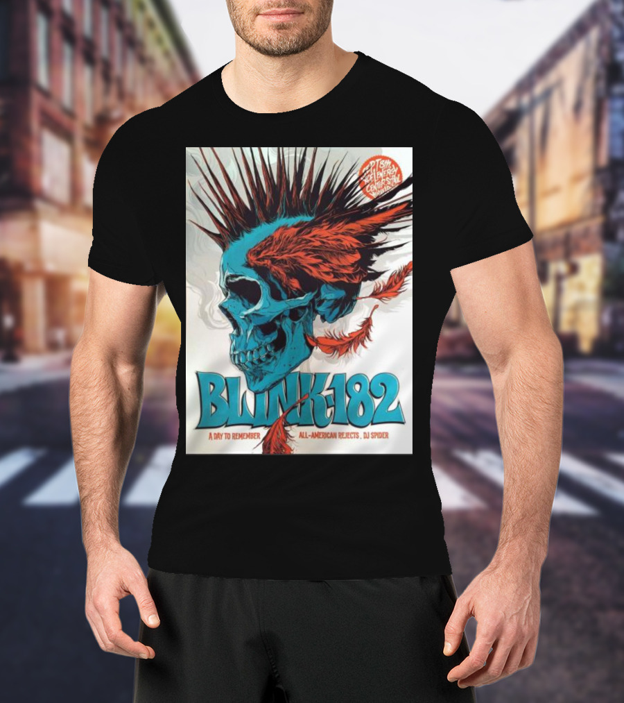 Blink 182 A Day To Remember All-American Rejects DJ Spider PTSM General Admission T-Shirt