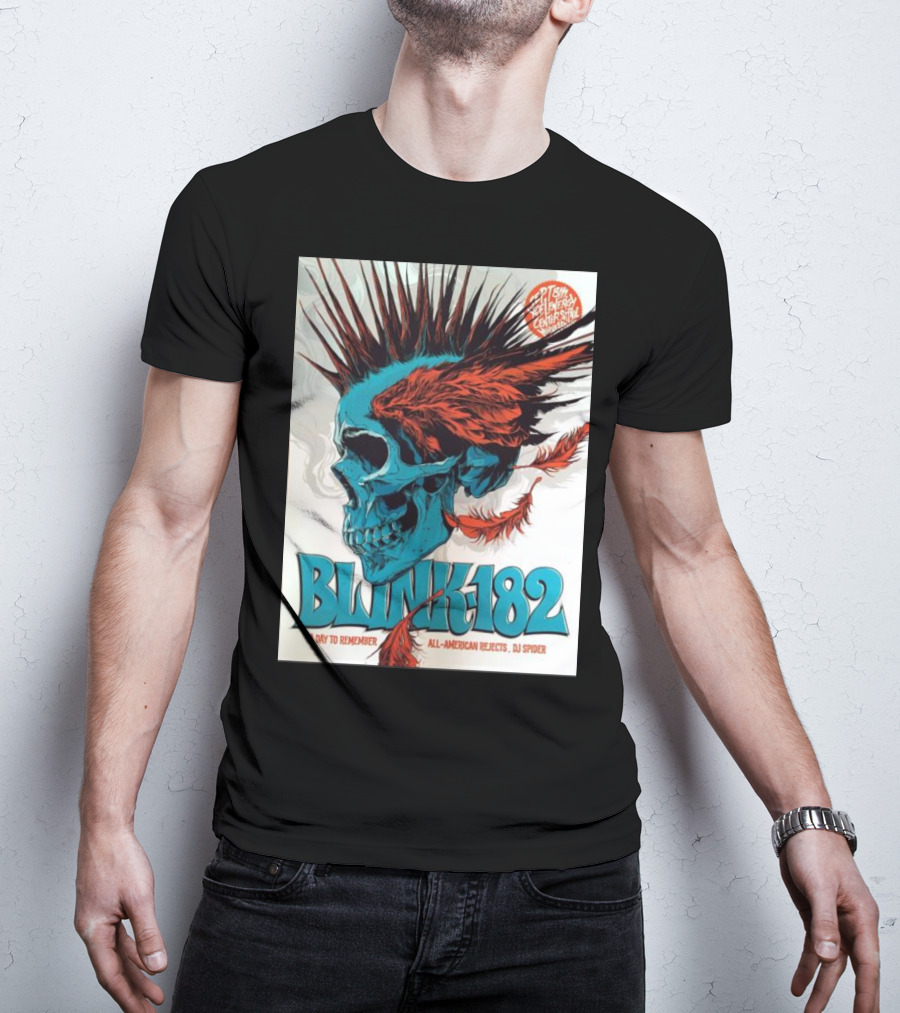 Blink 182 A Day To Remember All-American Rejects DJ Spider PTSM General Admission T-Shirt