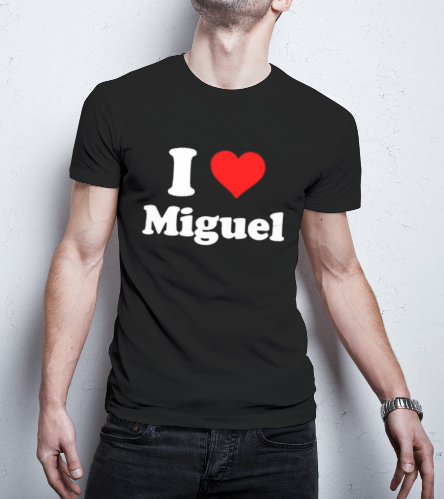 I Love Miguel Red Heart T-Shirt
