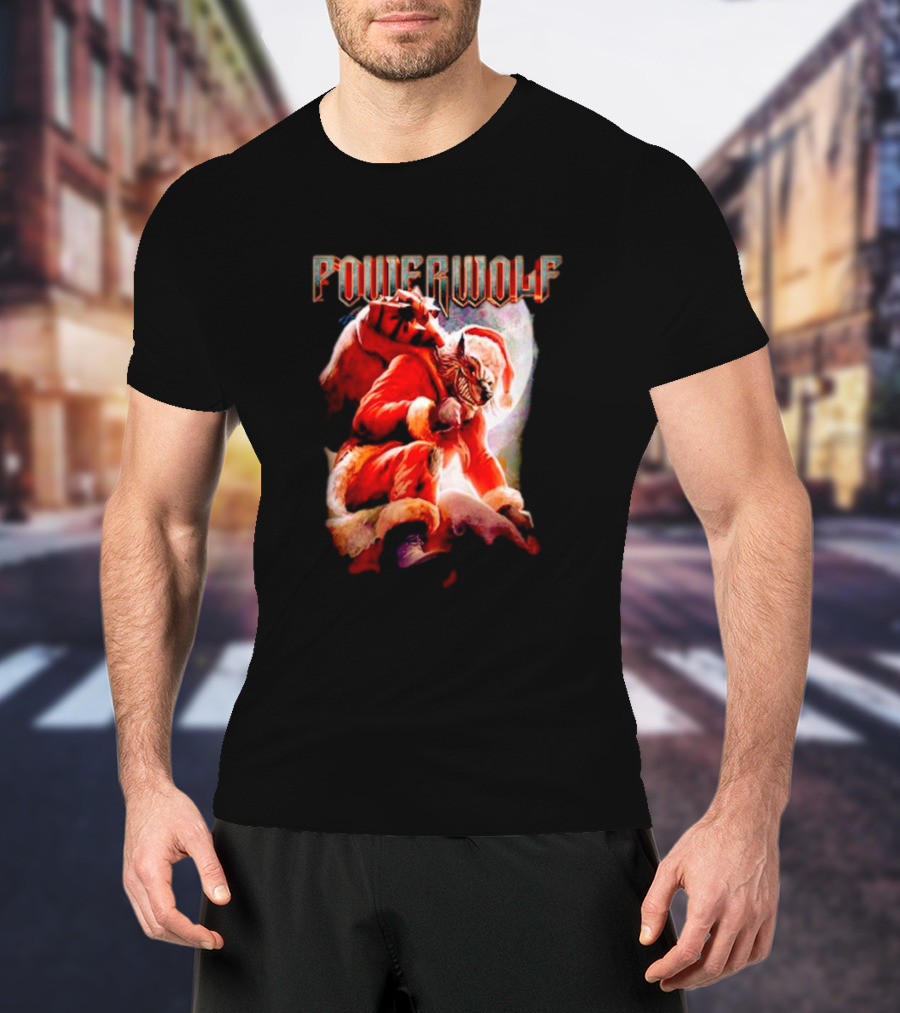 Powerwolf Wild X-Mas Santa Wolf Holiday Special T-Shirt