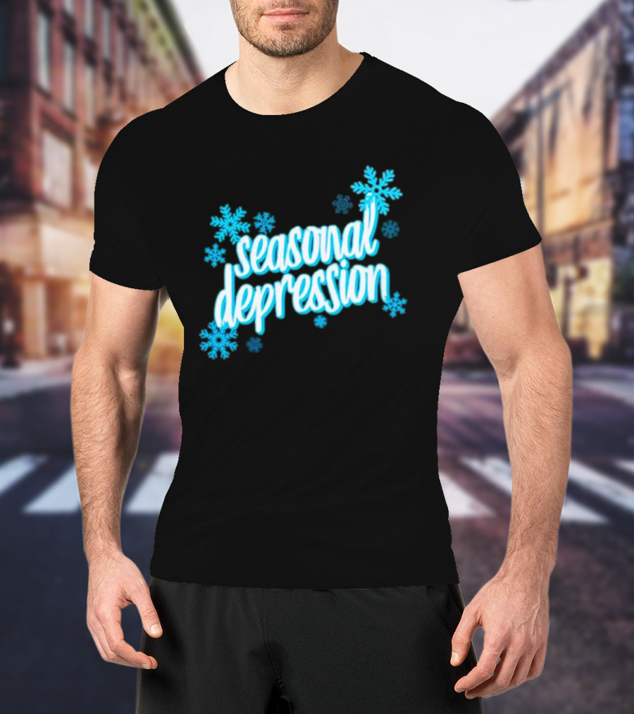 Seasonal Depression Snowflakes Winter Mood T-Shirt
