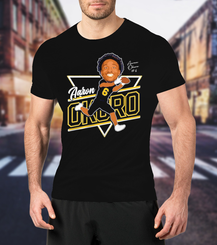 Aaron Okoro #6 Briar Cliff University Football Cartoon Signature T-Shirt
