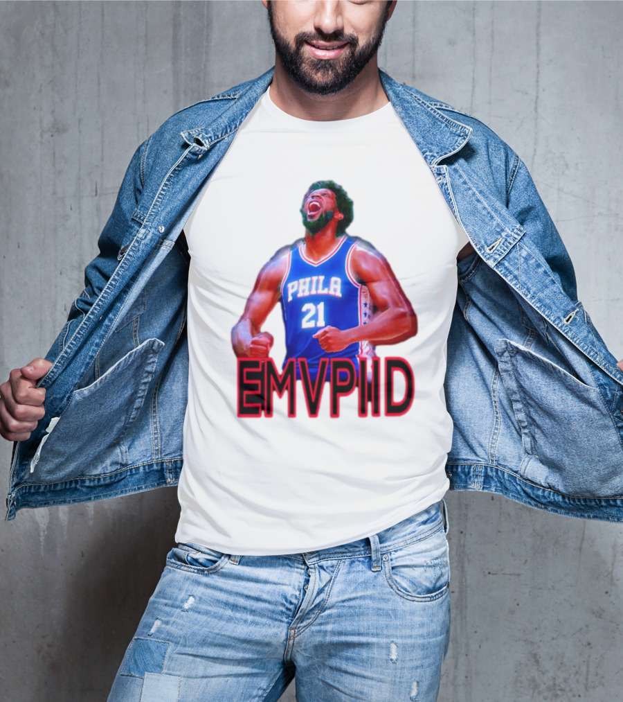 EMVPIID Joel Embiid Philadelphia 76ers Phila 21 T-Shirt