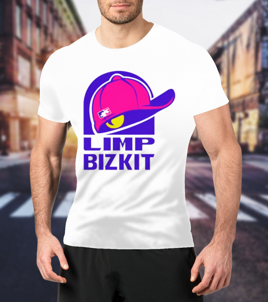 Limp Bizkit Logo With Pink Hat And Taco Bell T-Shirt